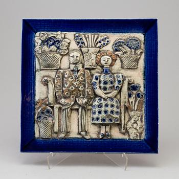 LISA LARSON, stoneware wall relief, Gustavsberg.