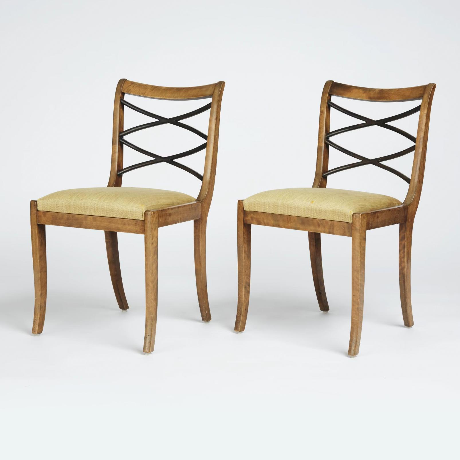 Carl Malmsten, a pair of chairs, Swedish Grace, Svenska Möbelfabrikerna Bodafors, 1920s,.