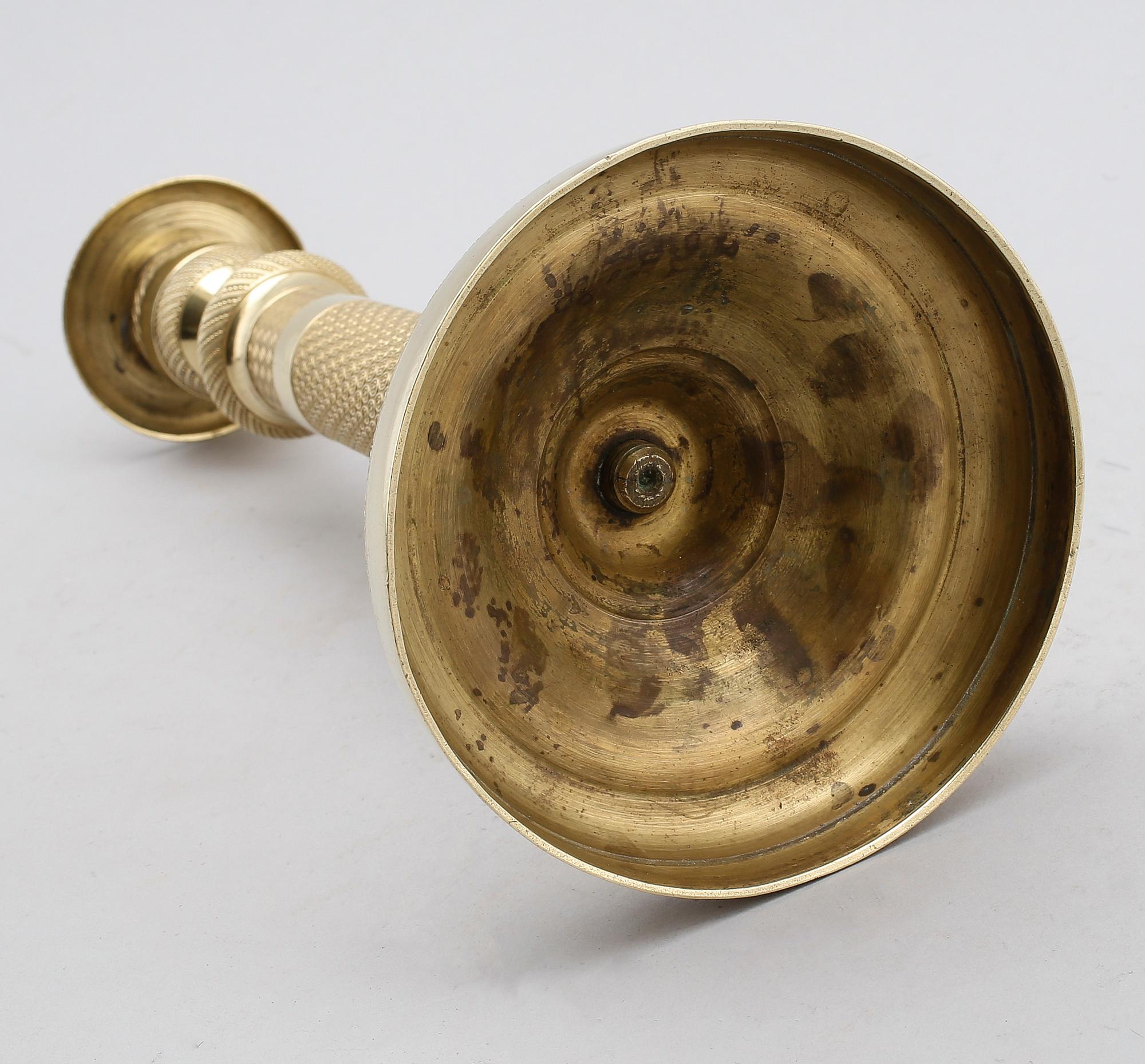 LJUSSTAKE, empire, förgylld brons, 1800-talets första hälft.