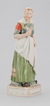 FIGURIN, porslin, "Juliane Marieporslin", Royal Copenhagen, 1920-30-tal.