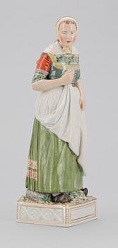 FIGURIN, porslin, "Juliane Marieporslin", Royal Copenhagen, 1920-30-tal.