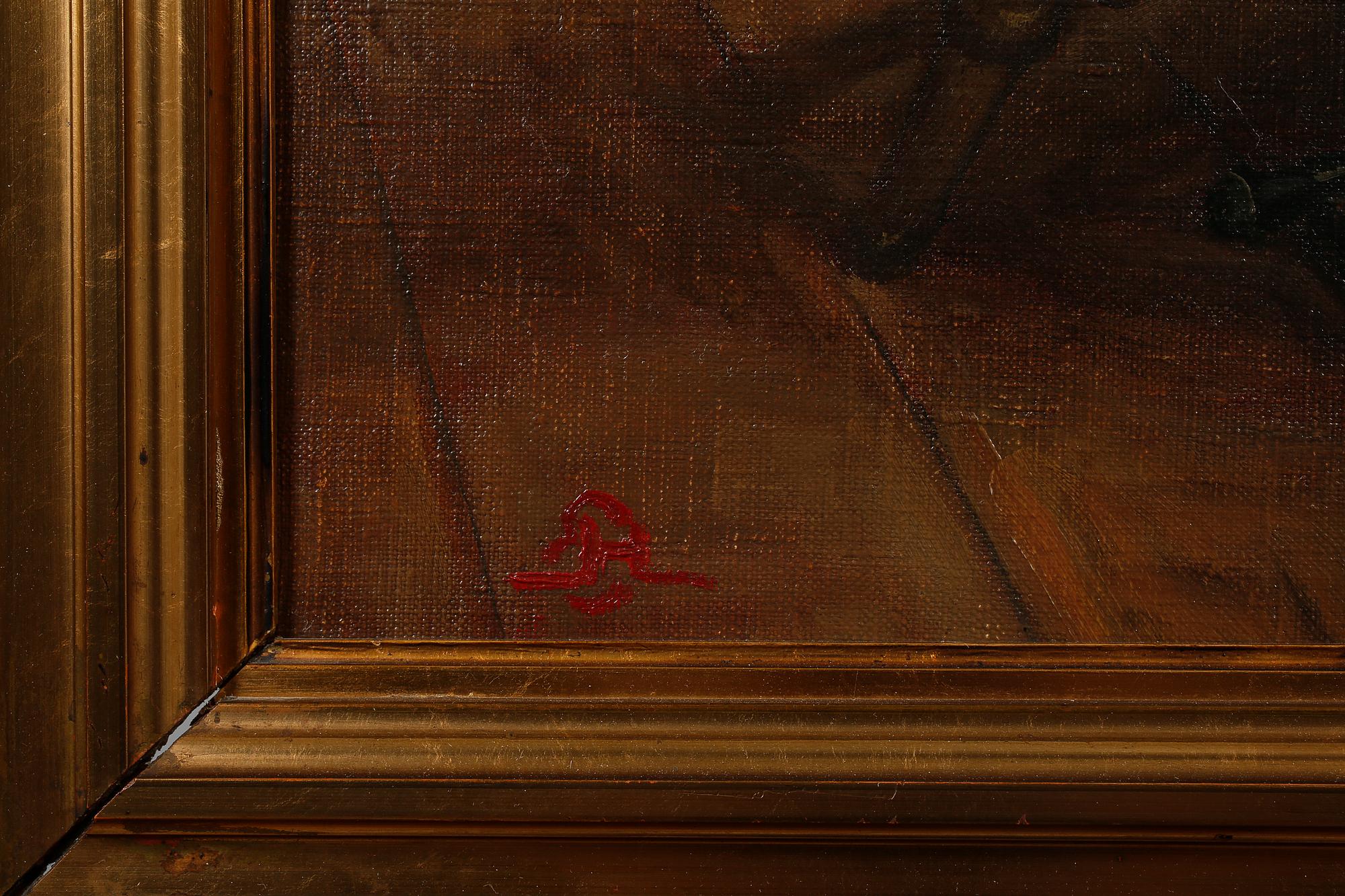 EMANUEL HANSEN, tillskriven, olja på duk, monogramsignerad.