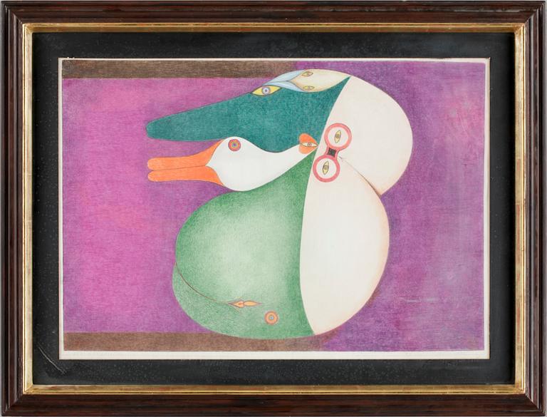 FRIEDRICH SCHRÖDER-SONNENSTERN, litografiskt original av krita, sign.