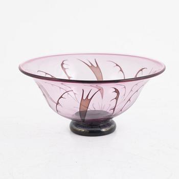 Eva Englund, a 'graal' glass bowl, Orrefors 1981.