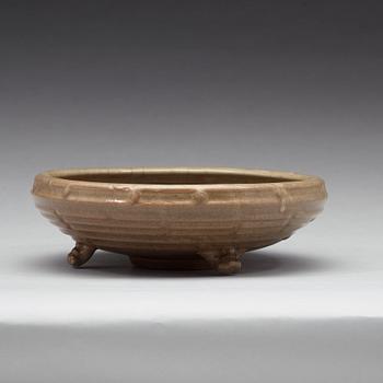 A celadon tripod censer, presumably late Ming dynasty.