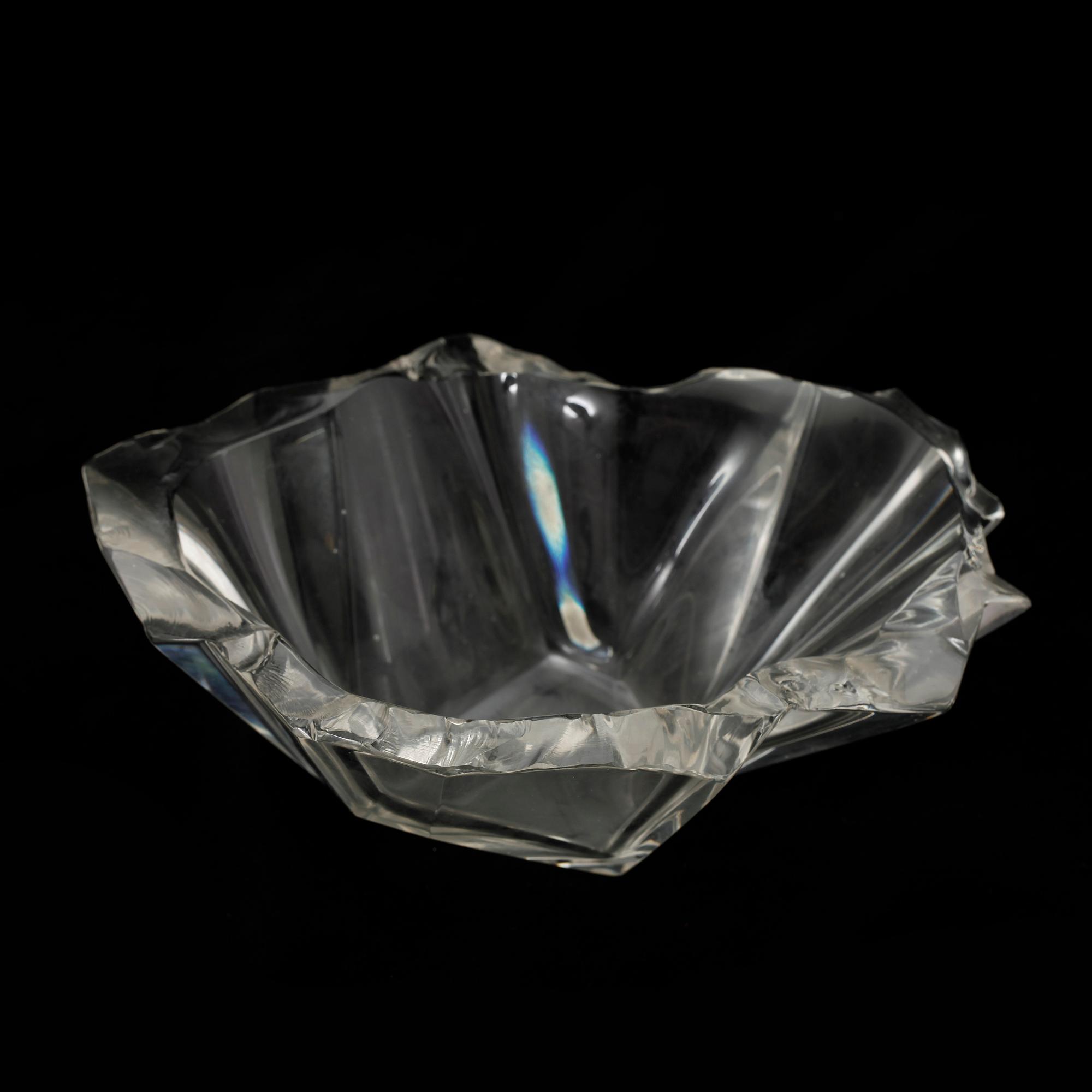 SKÅL, glas, "Iceblock", Tapio Wirkkala, signerad och numrerad 3847.