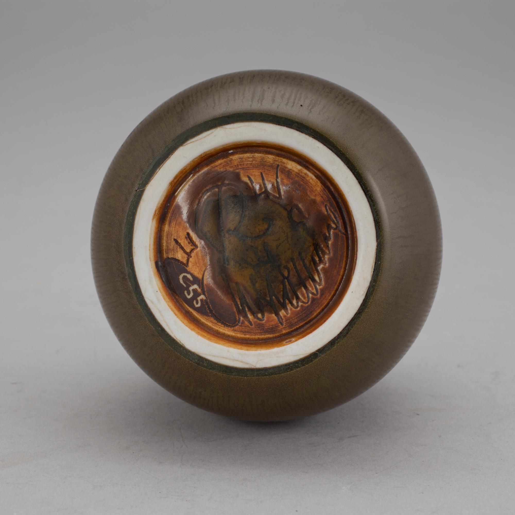 VAS, stengods, Carl-Harry Stålhane, Rörstrand, 1956, unik.