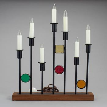 ADVENTSLJUSSTAKE, smide och glas, "Fantasi 92", Osram, 1900-talets andra hälft.