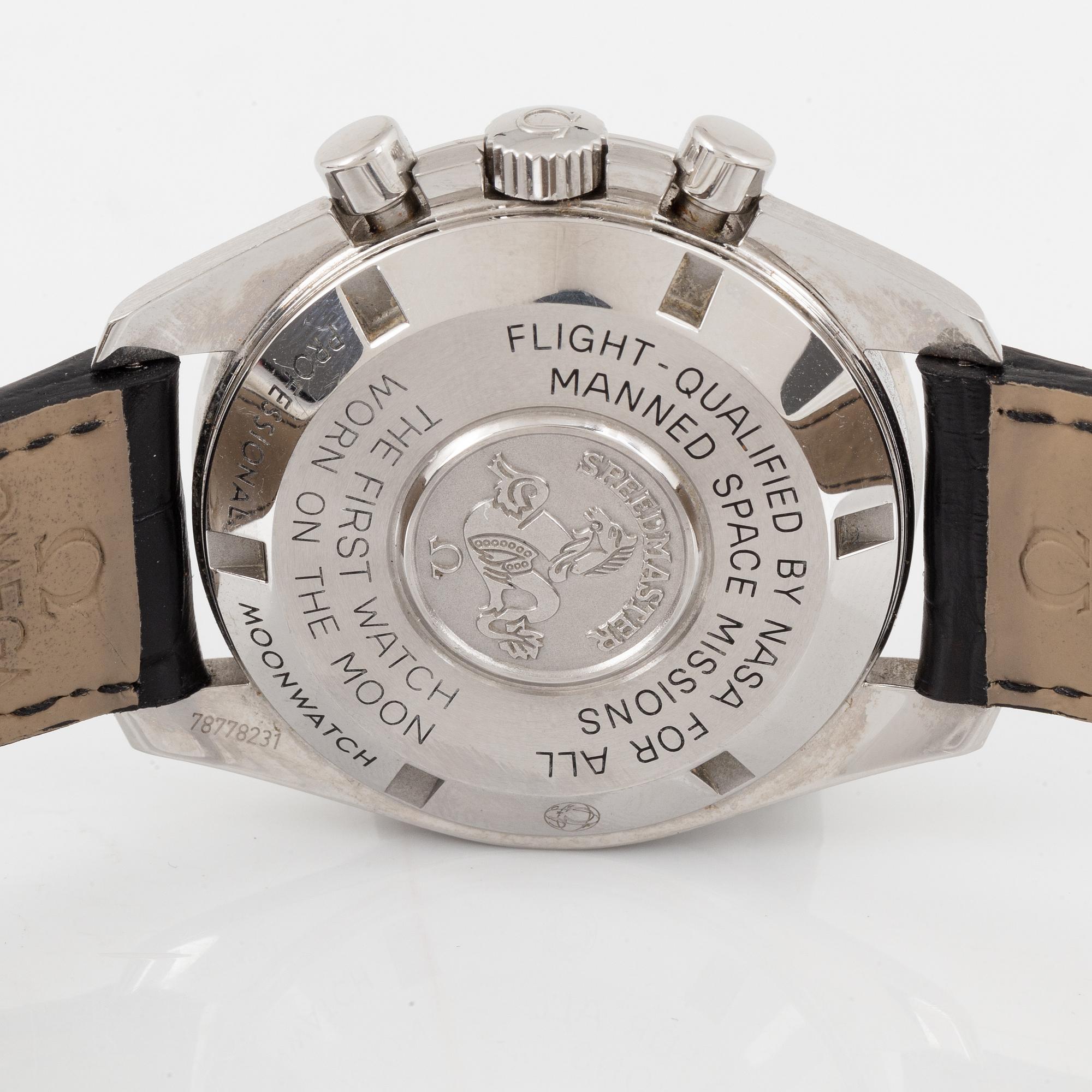 Omega, Speedmaster, Professional, "Moonwatch", chronograph, wristwatch, 42 mm.