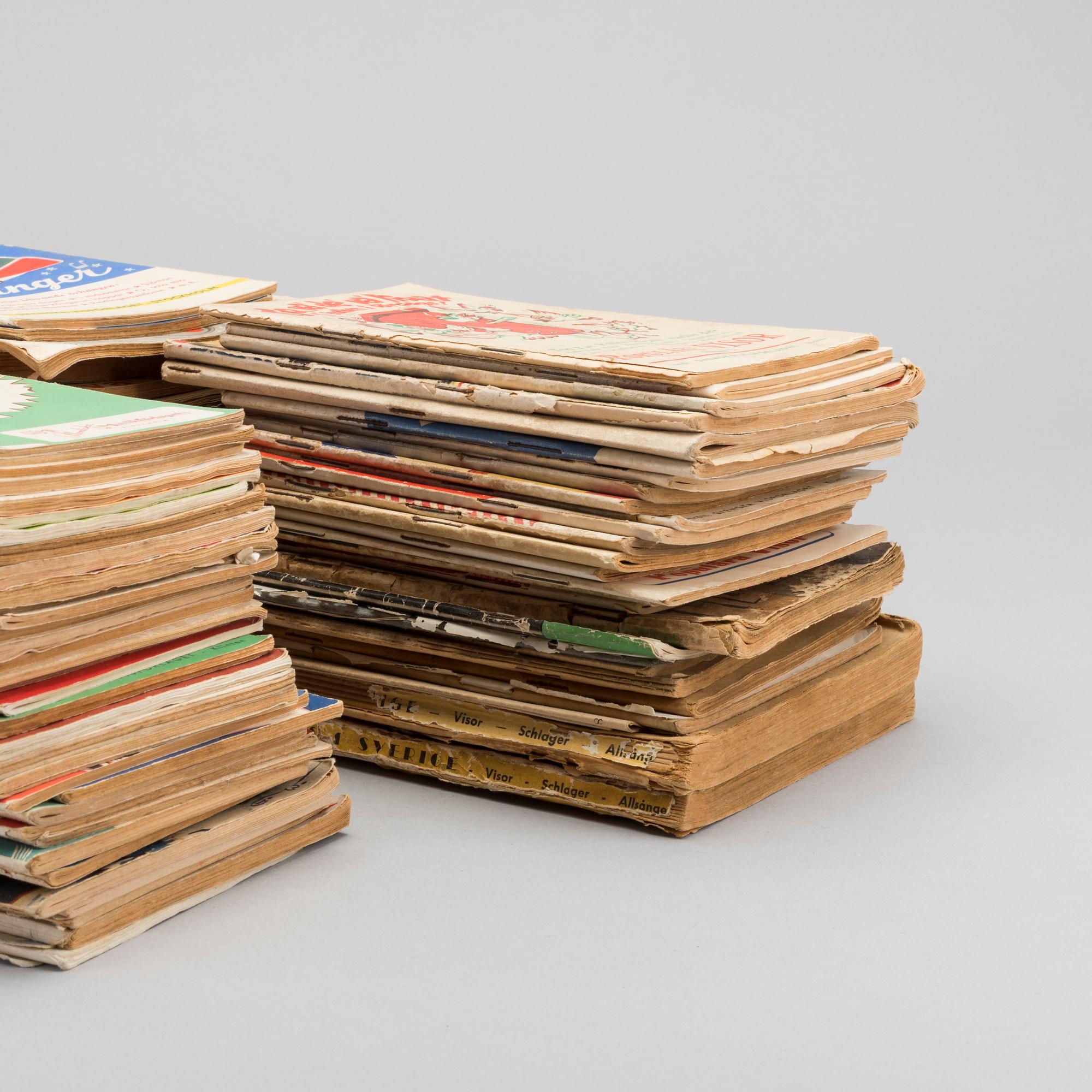 SAMLING SÅNGHÄFTEN,visor och schlagers, bland annat  1900-talets mitt.