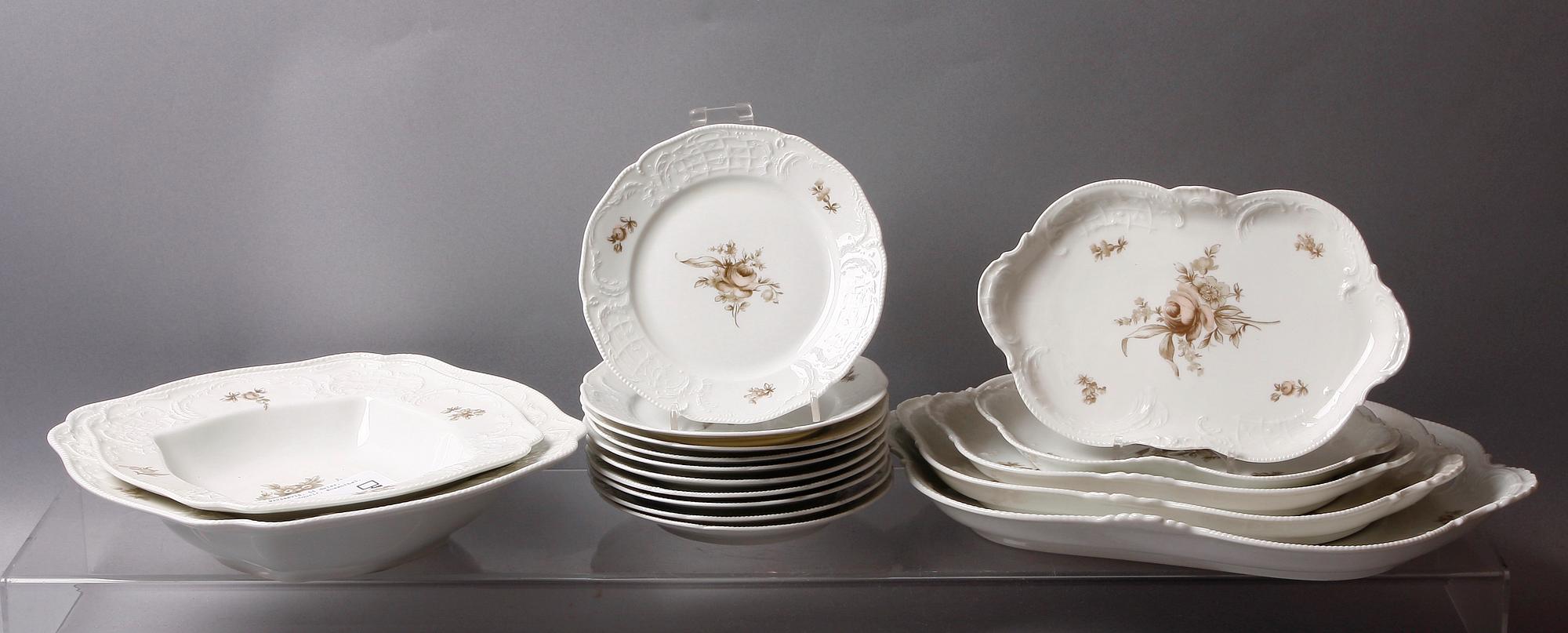 MATSERVIS, 55 delar, porslin, "Sanssouci", Rosenthal, 1900-tal.