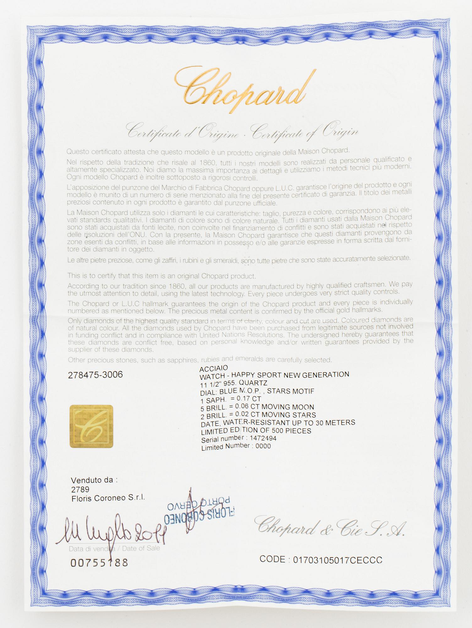 CHOPARD, Happy Sport, wristwatch, 36 mm.