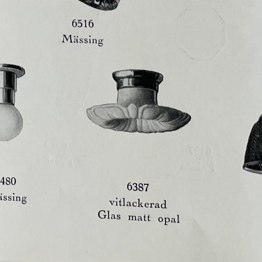 Harald Notini, a pair of ceiling/wall lamps model "6387", Arvid Böhlmarks Lampfabrik, 1920s-30s.
