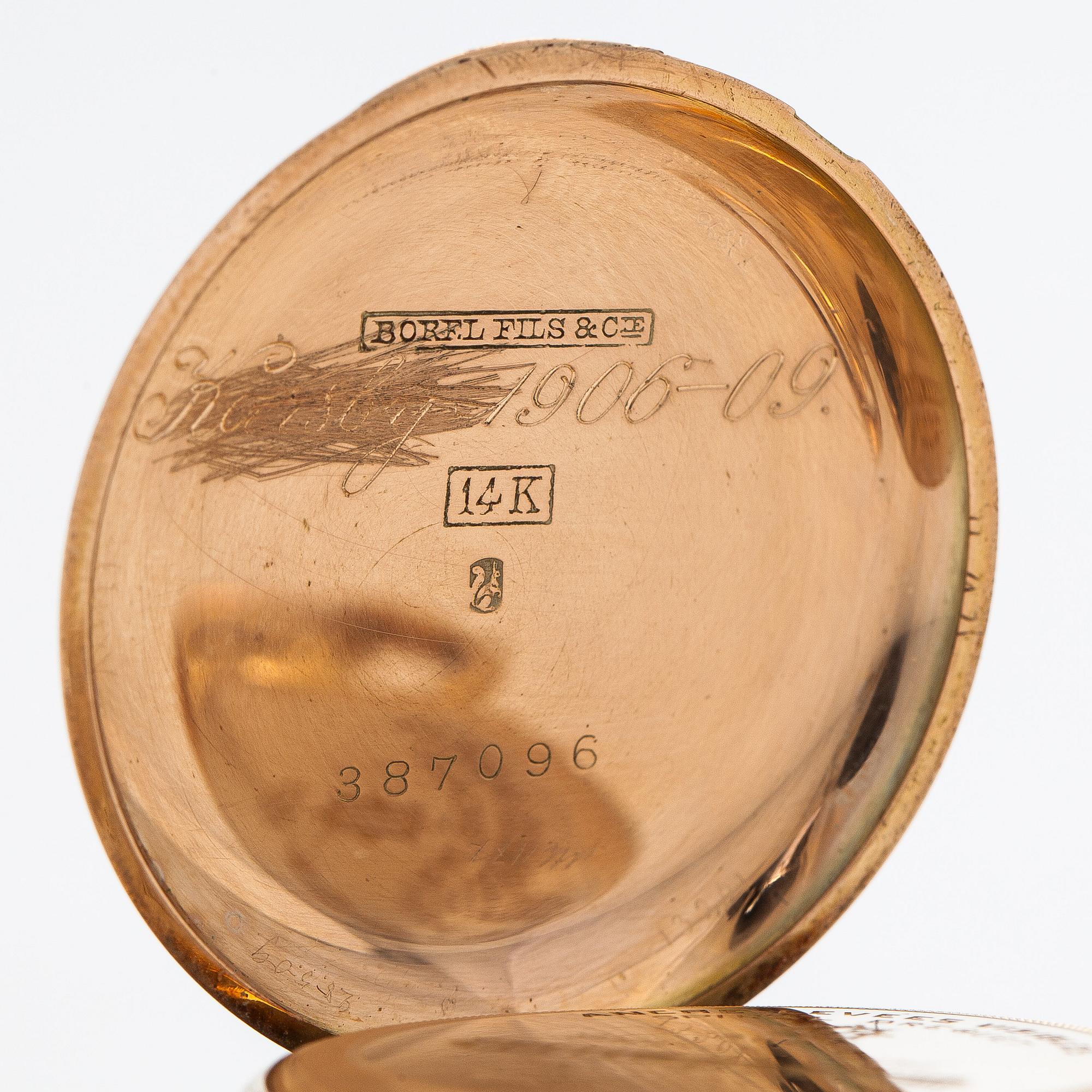 Borel Fils & Cie, fickur/mormorsur, 35,5 mm.