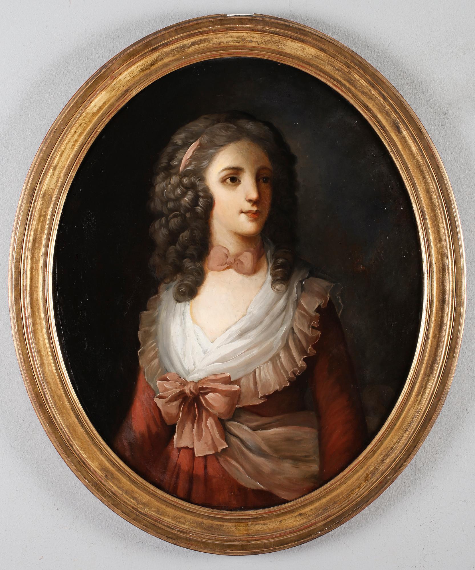 OKÄND KONSTNÄR, olja på duk, osignerad, 1800-tal.