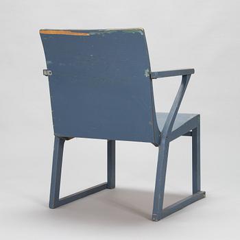 Alvar Aalto, karmstol, modell 1b, "Aula-stolen" för O.Y. Huonekalu- ja Rakennustyötehdas A.B. 1930-tal.