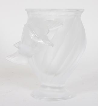 SKÅL samt 2 st VASER, glas, Lalique.