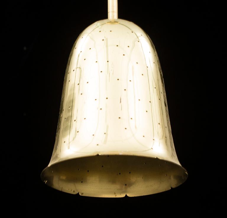 TAKLAMPA, mässing, 1900-talets mitt.