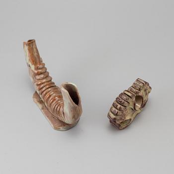 BORIS STOJKOV, 2 stycken skulpturer, keramik. Signerade och daterade 1974.