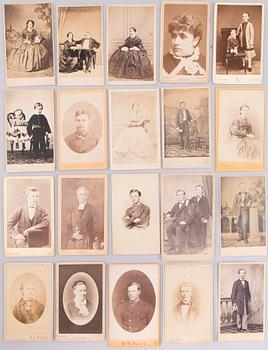 Set of 20 Finnish portrait photographs, 1860s-80s.