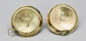 LJUSSTAKAR, ett par, mässing, Sverige tidigt 1800-tal.