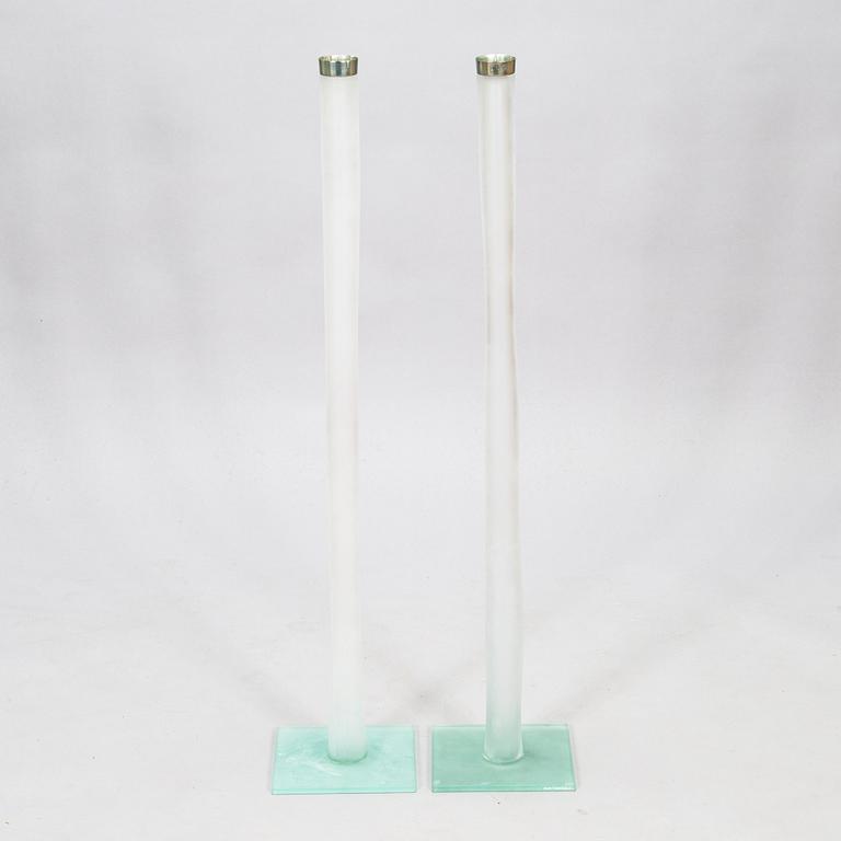 Brita Flander, Two 'The Northern Whites floor candlesticks for Marimekko.
