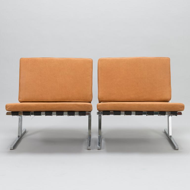 TOIVO KORHONEN and ESKO PAJAMIES, A pair of 1960s easy chairs, model TU-640, 'Seta Palatuoli', for Merva, Finland.