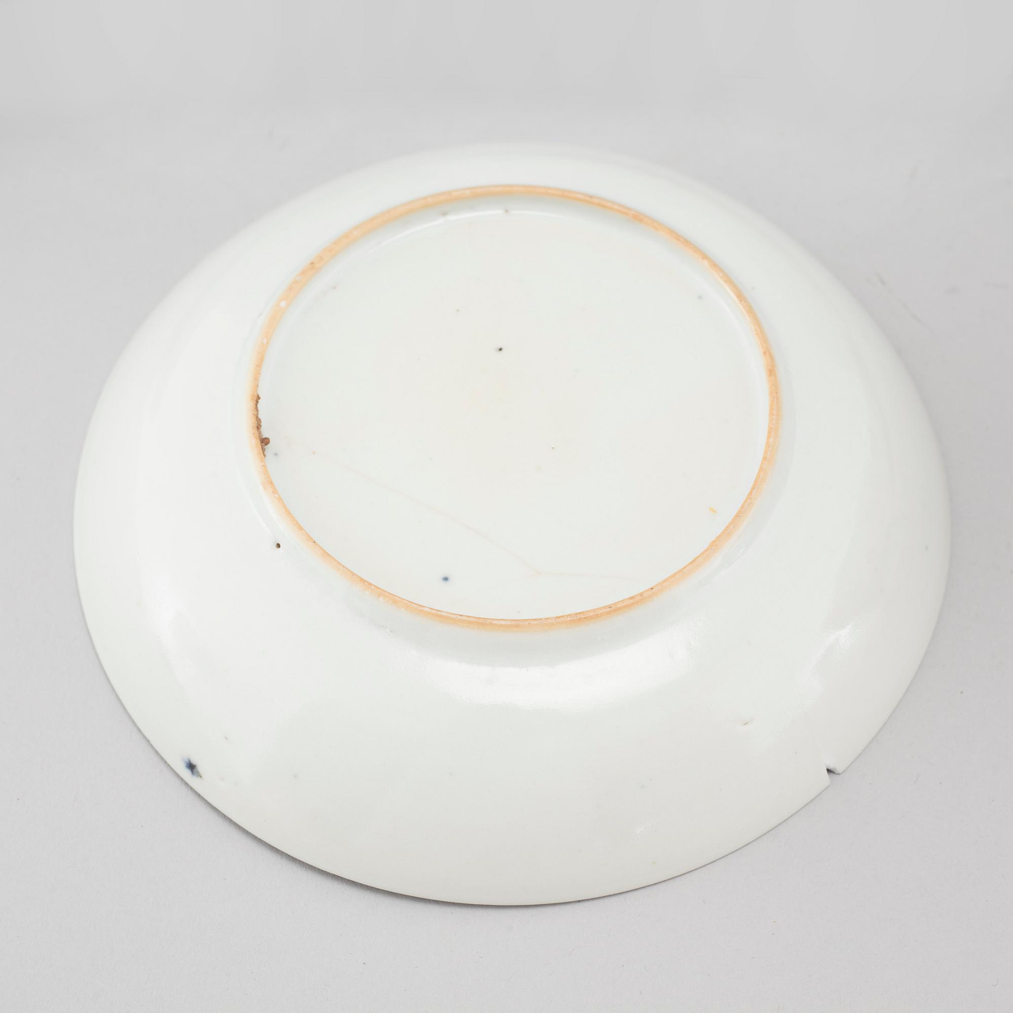 PARTI PORSLIN, 9 delar, Kina, Qianlong (1736-1795).