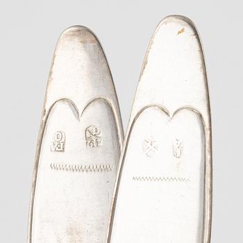 Two Silver Tablespoons, probably Germany, 19th Century.