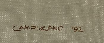 Enrique Campuzano, acrylic on canvas, signed and dated '92.