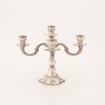 A Swedish 20th century silver candelabra mark of GEWE Malmö 1976 weight 816 grams.