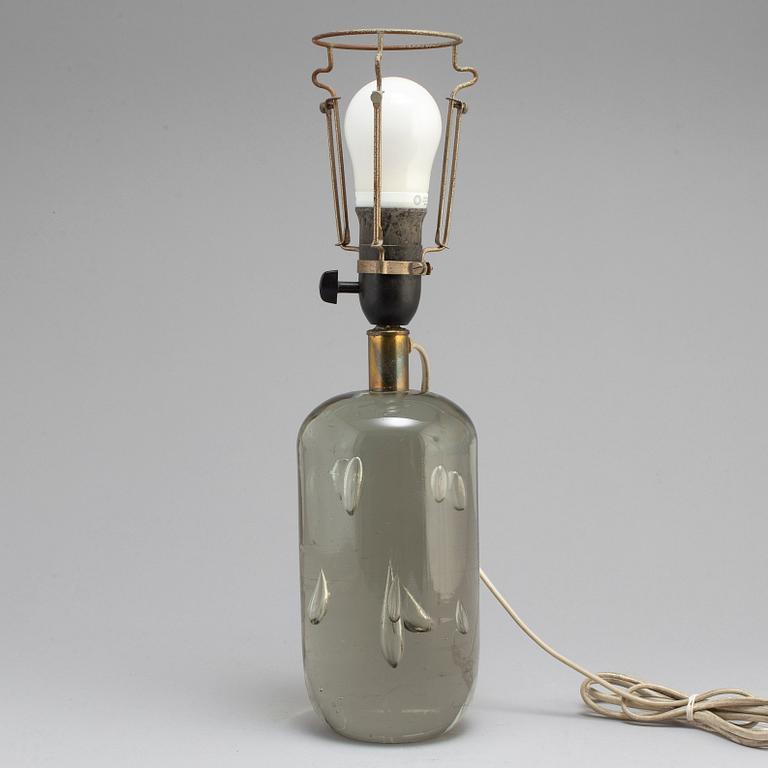 BORDSLAMPA, glas, Swedish Modern, 1900-talets mitt.