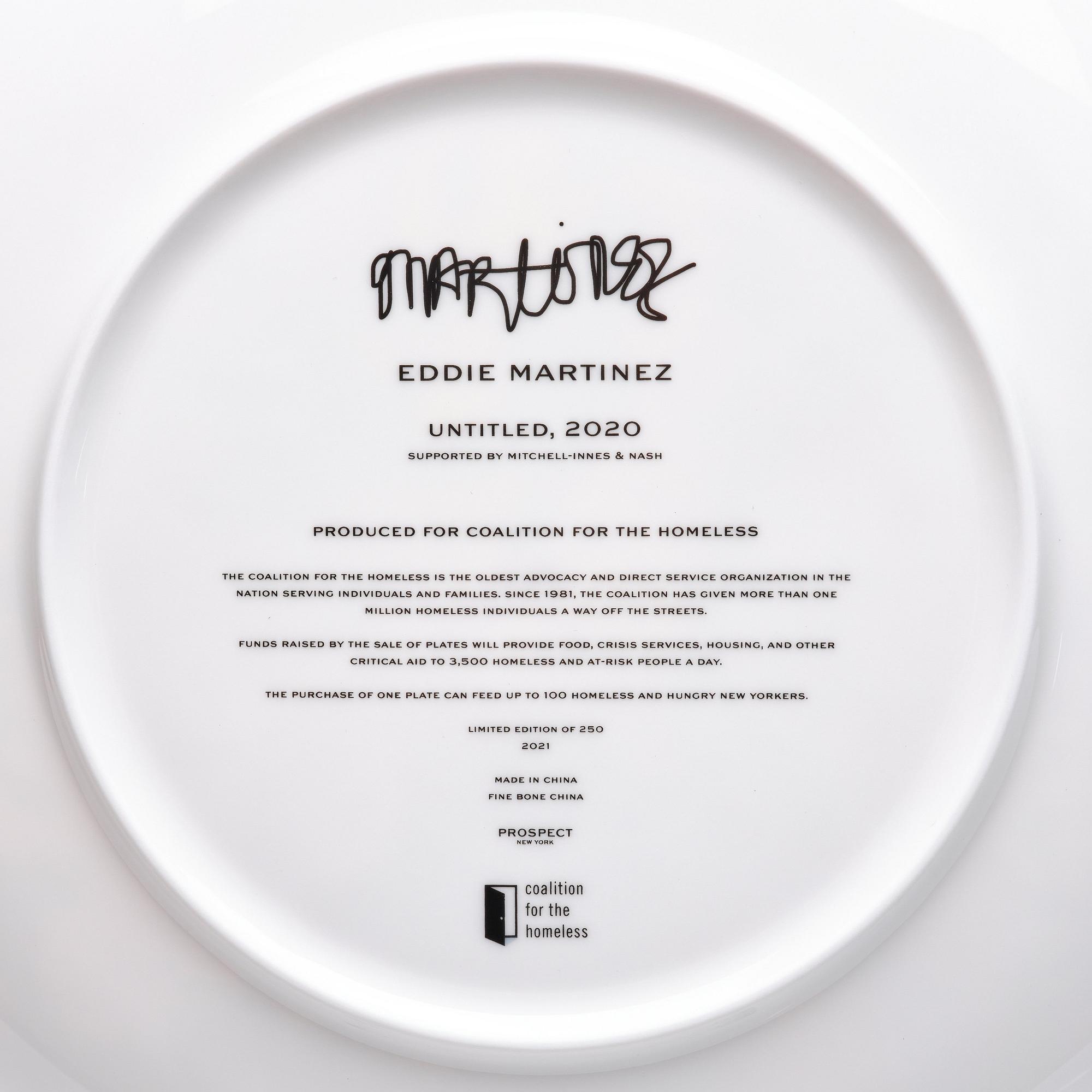 Eddie Martinez, a pair of plates, "Untitled" ed. 250, Prospect, 2020.
