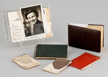 PARTI AUTOGRAFER, ca 150 st, mest svenska idrottsmän. 1940-50-tal.