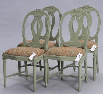 STOLAR, 4 st, gustaviansk stil, 1900-tal.