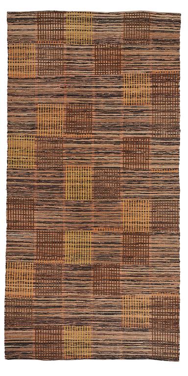 Eva-Lisa Nordin, Matto, a rag carpet, ca 343-344,5 x 170,5-172 cm, komponerad av Eva-Lisa Nordin.