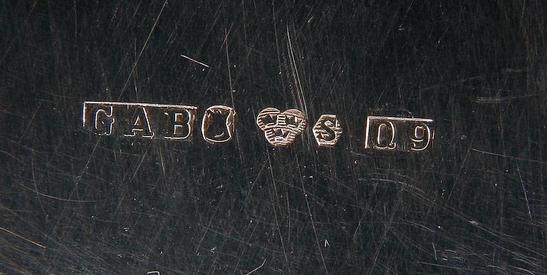 BÄGARE, 6 st, silver. GAB, 1966.