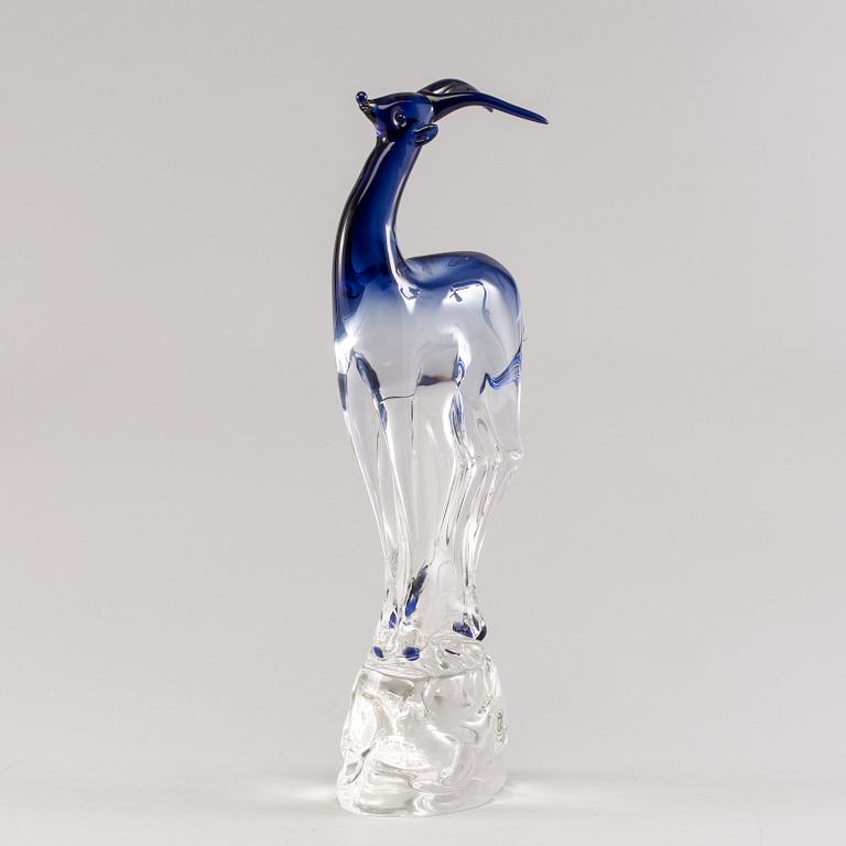 A LARGE ANTONIO DA ROS GLASS SCULPTURE FOR CENEDESE AROUND 1965-75.