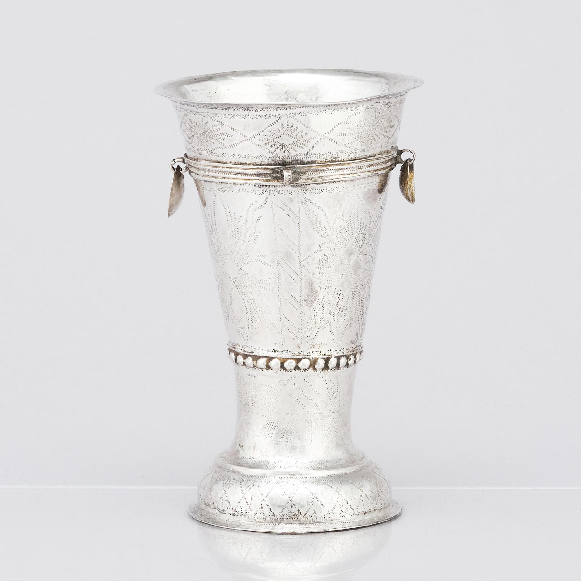 Skrammelbägare, silver, Norge oidentifierad mästare HM, Bergen 1822.