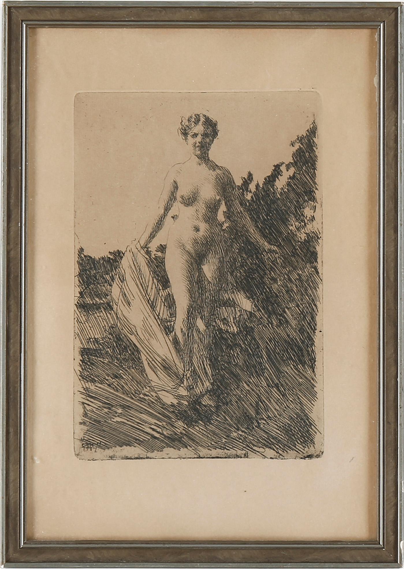ANDERS ZORN, etsning, ej signerad.