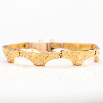 BJÖRN WECKSTRÖM, A 14K gold bracelet "Golden bridge". Lapponia 1976.