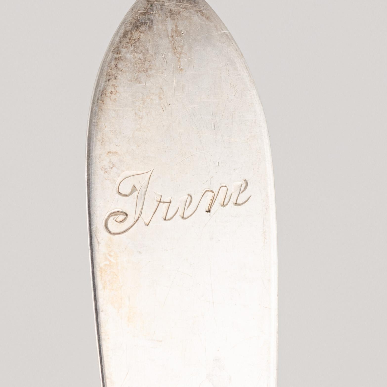 Skedar, 52 st, silver, i etuier, bl a modell Tornedal.