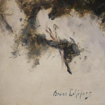 Bruno Liljefors, Capercaillie in winter landscape.
