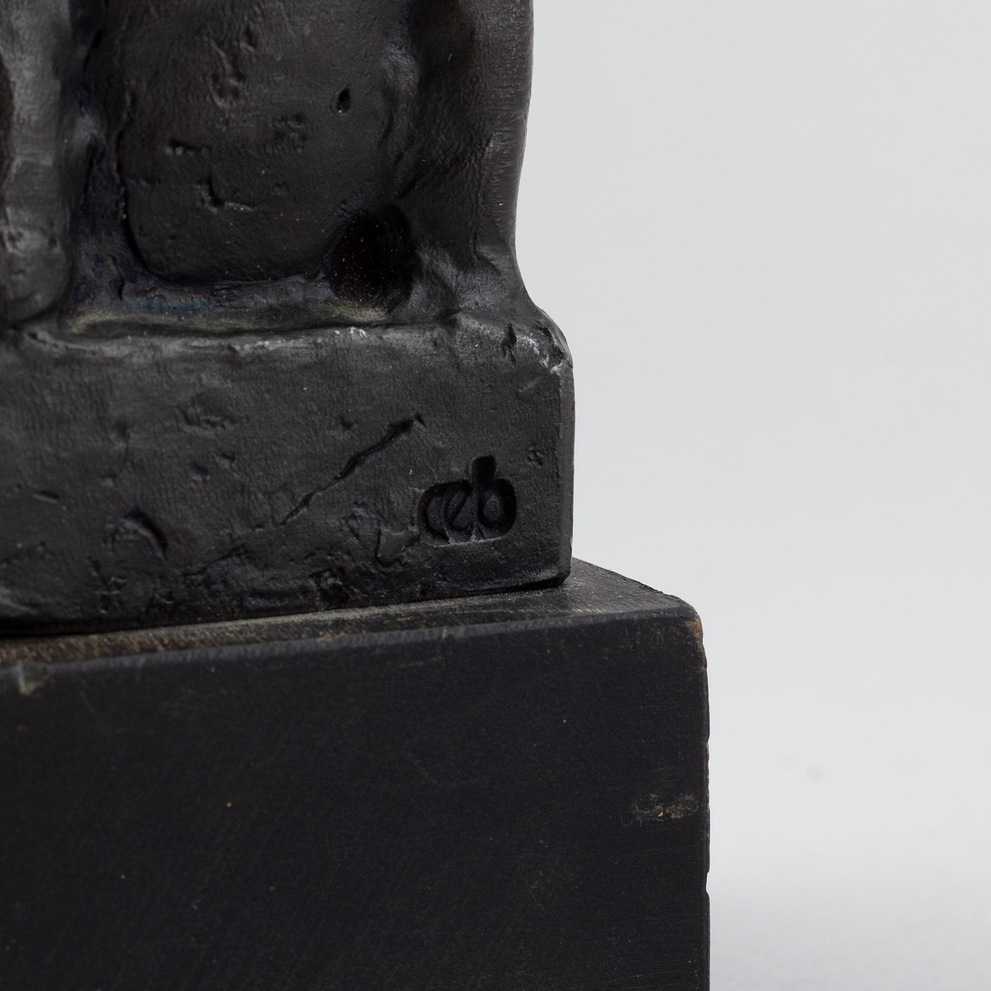 Carl-Einar Borgström, skulptur, brons, signerad.