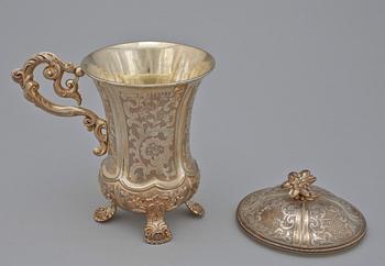 STOP MED LOCK, silver, nyrokoko, troligen Iwan Semenowitsch Gubkin och söner, Moskva 1848. Vikt ca 500 gram.