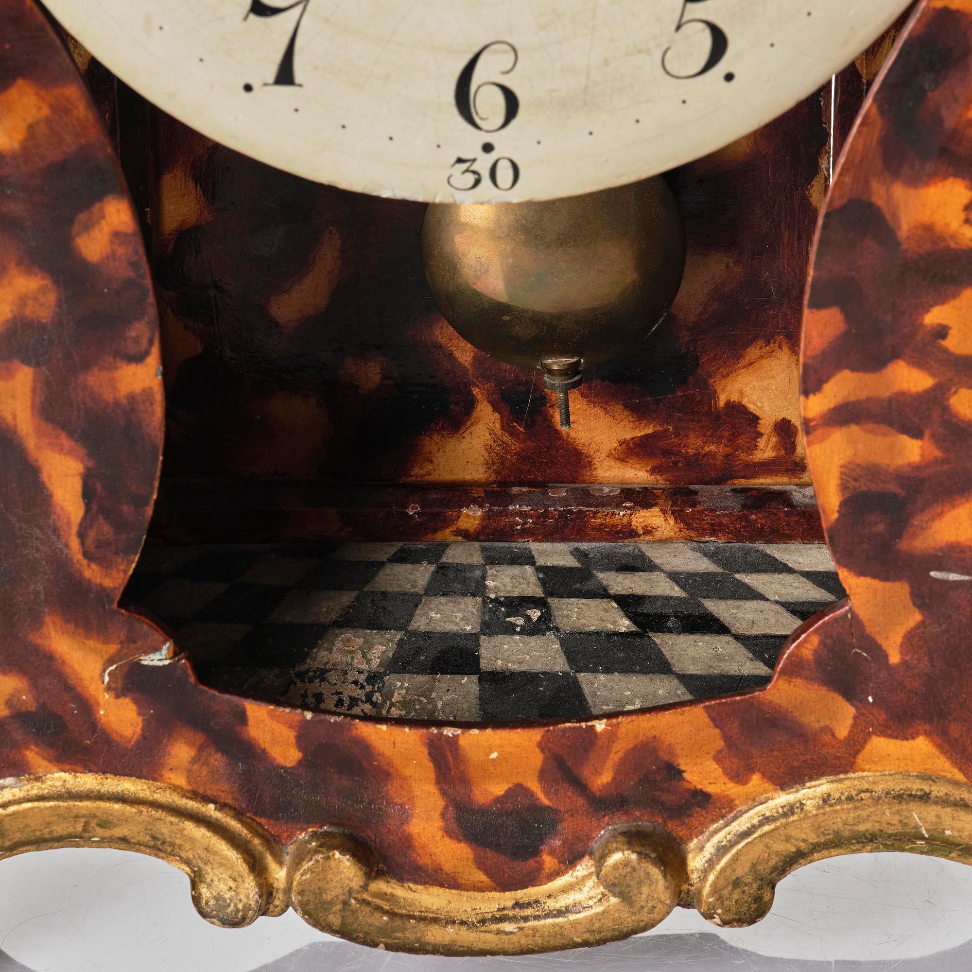 A Swedish rococo striking bracket clock by J. Bergström (f.l. in Stockholm ca 1775).