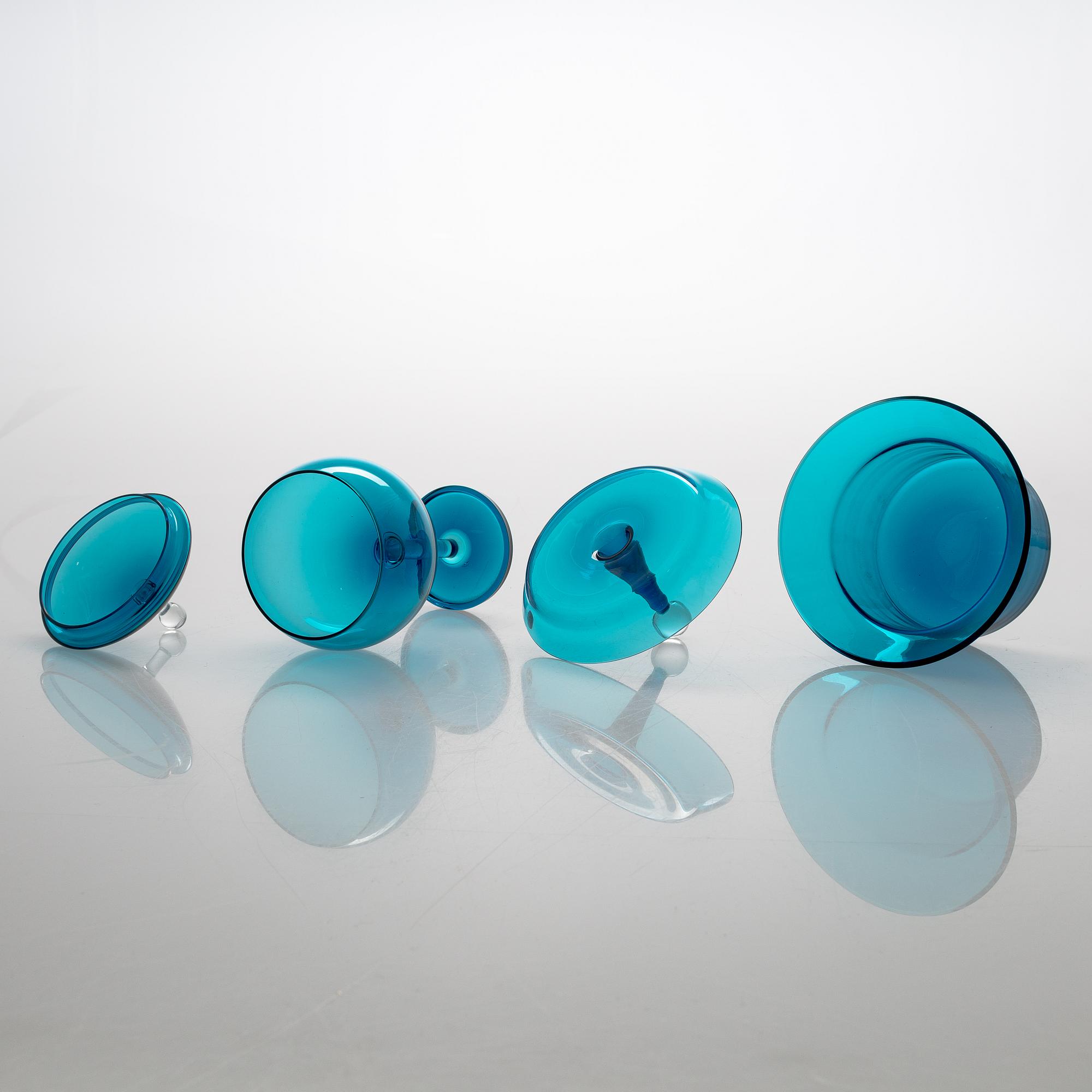 Nanny Still, lasiston osia, 12 kpl, "Harlekiini", Riihimäen Lasi Oy.