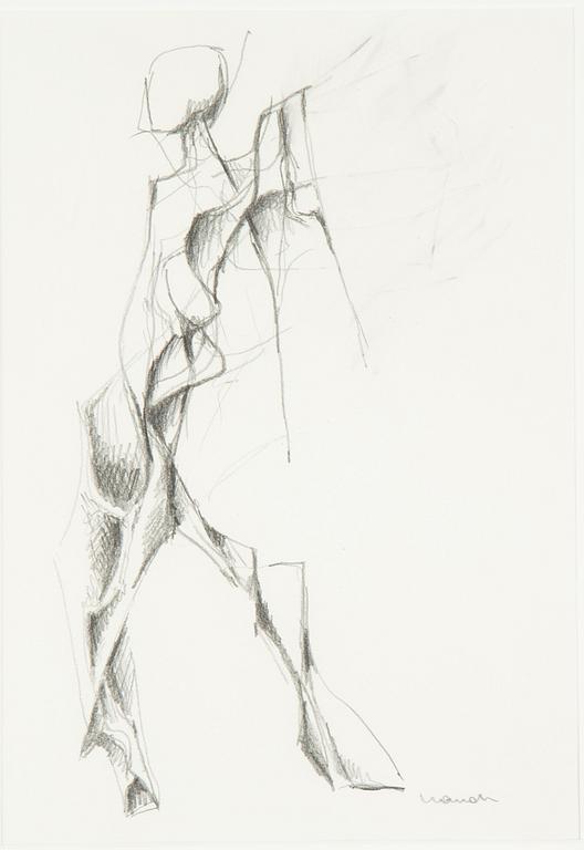 Peter Mandl, a pencil drawing, signed.