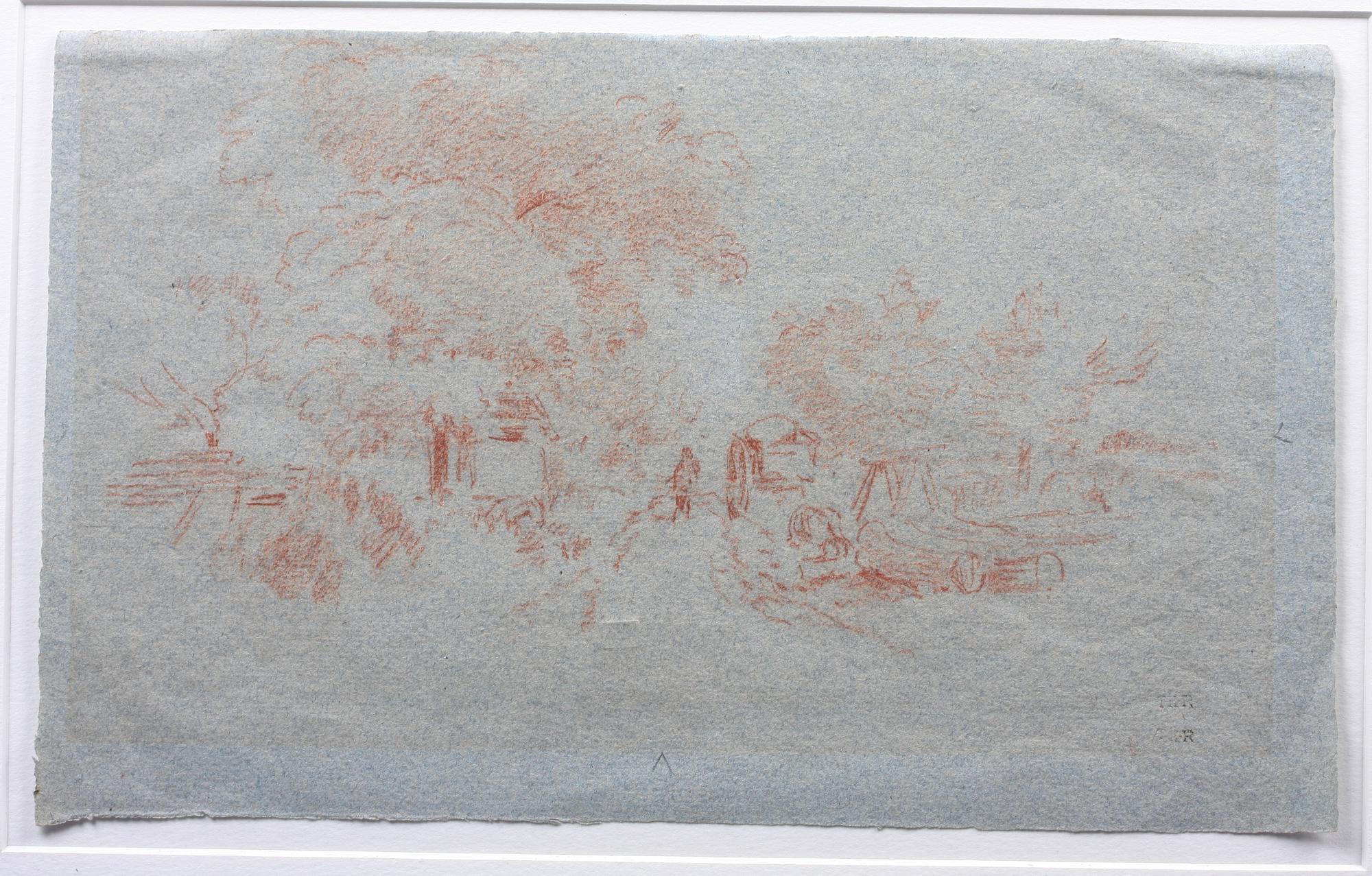 ROUSSEAU, THÉODORE, tillskriven, krita. Stämpelsignerad TH.R.