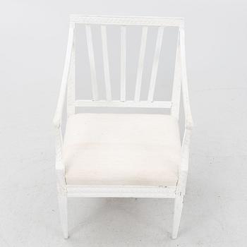 Karmstol, omkring år 1800, Sengustaviansk.